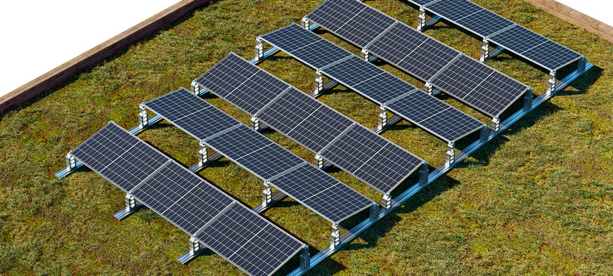 Das neue Gründachsystem von IBC Solar basiert auf dem bewährten Aerofix.