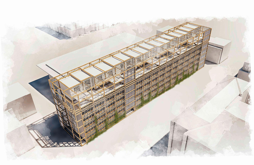 5 Im Rahmen des Solar Decathlon entstand das coLLab-Projekt der HFT in Stuttgart – eine Aufstockung in leichter Holzbauweise.