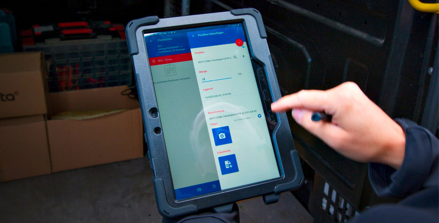 Bei SAF werden die Arbeitsmaterialien digital geordert, disponiert und abgerechnet.