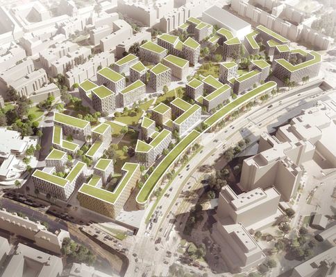 Auf 22 Baufeldern im Quartier werden neue Gebäude entstehen. Sie sind energetisch vernetzt.