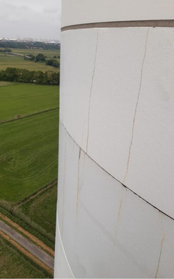 Sanierung Hybridturm Windpark Bremerhaven - vorher