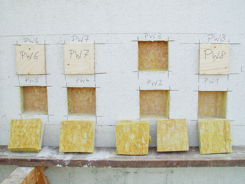 6  Auf dem Freilandversuchsgelände des Fraunhofer IPB werden die WDVS über längere Zeiträume der Bewitterung ausgesetzt und dann auf ihre Belastbarkeit und Robustheit hin getestet.