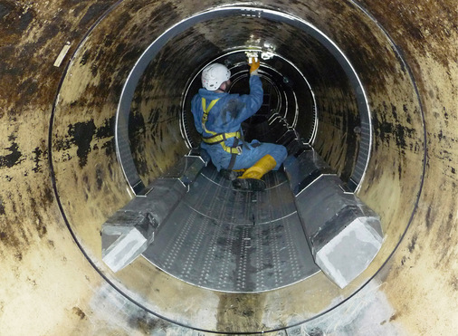 Auf einer Länge von rund 120 Metern ist der Wärmetauscher im Kanal installiert.