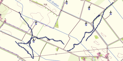 So detailliert lässt sich der Flugweg der Greifvögel auswerten.