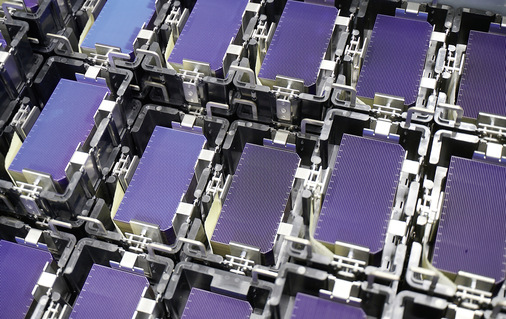 HJT-Zellen aus der Waferverarbeitung in Bitterfeld.