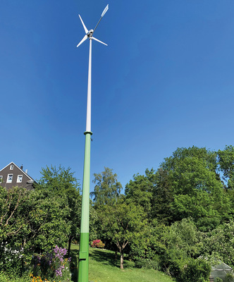 Der Kleinwindgenerator ist Teil eines Energiekonzeptes.
