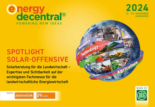 In diesem Jahr steht Photovoltaik für Landwirte im Mittelpunkt der Energy Decentral.