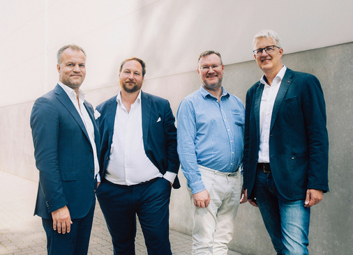 Das Managementteam (von links): Øystein Kjæreng (CEO), Kilian Hoffmann (CCO), Kent Thoresen (CTO) und Mathias Ressel (CFO).