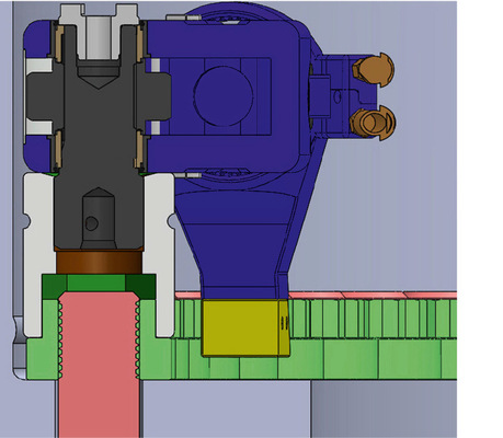 Abbildung 3: Verdichtete Verschraubung mit weniger Abstand zur Turmwand mit verbesserter Kraftableitung