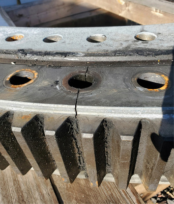 Ein Riss im Blattlager