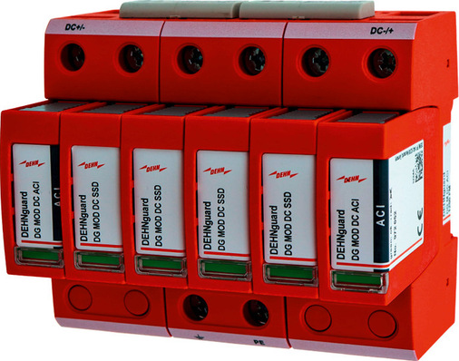 Der Dehnguard M DC ACI 1250 FM sichert DC-Ladestationen gegen Überspannungen ab.