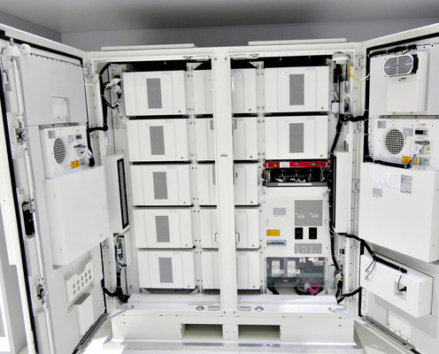 Der Blick in den C&I-Speicher auf der Intersolar in München.