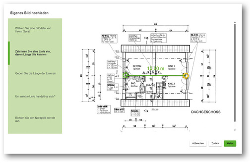 Der Upload von Bilddateien und Grafiken ist möglich.