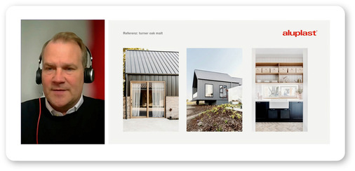 Karsten Ackermann von dem Unternehmen Aluplast hob die Vorteile von Fenstern mit PVC-Profilen hervor.