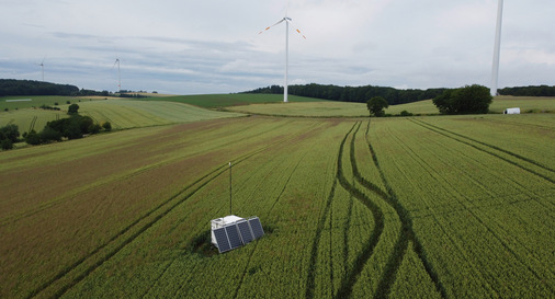 Ein Lidarsystem lässt sich unkompliziert aufstellen, bietet aber fast so gute Ergebnisse wie ein Messmast.