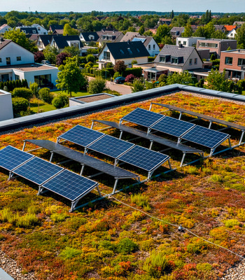 T-Werk wird auf der Intersolar sein neues Montagesystem fürs Gründach vorstellen.