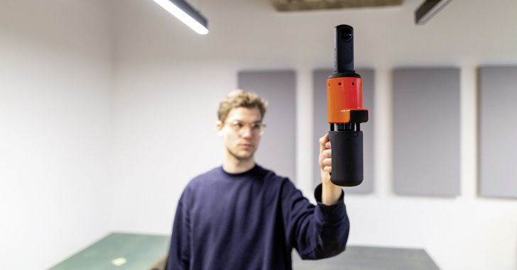 Mit Lumoview lässt sich die Geometrie eines Gebäudes einfach erfassen.