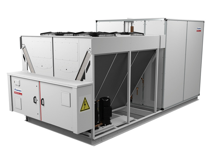 Die Rooftop-Klimageräte der Serie WSM3-G07 arbeiten mit dem Kältemittel R32.