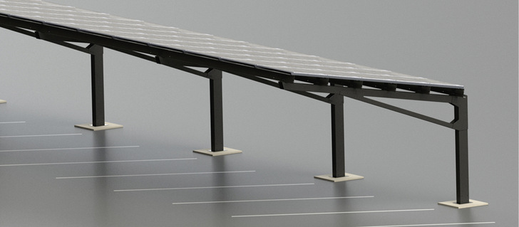 Auch für besonders große Flächen geeignet: der neue Carport Helios gamma