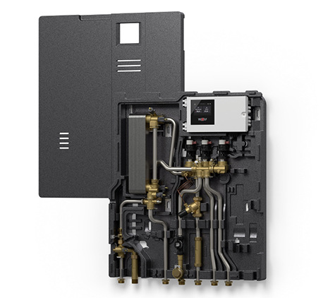 Die Wohnungsstation CAT-2 verfügt über ein Estrichaufheizprogramm und kann witterungsgeführt betrieben werden. - © Bild: Wolf Die Wohnungsstation CAT-2 verfügt über ein Estrichaufheizprogramm und kann witterungsgeführt betrieben werden.