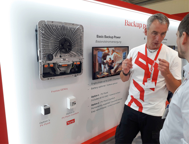 Fronius baut die Gen24-Familie weiter aus. 
Der Andrang in München war enorm.