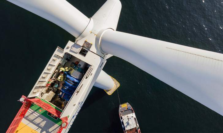 Wartungs- und Instandhaltungseinsatz im Nordsee-Windpark Butendiek