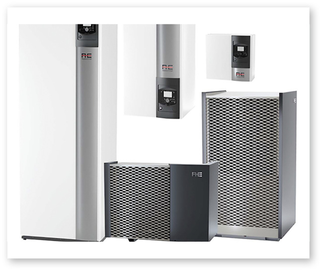 Die Wärme­pumpen-Modelle LWPM und LWPMK können auch kühlen und sind Smart Grid-­fähig. Ein Nachtmodus lässt sich gesondert einstellen.