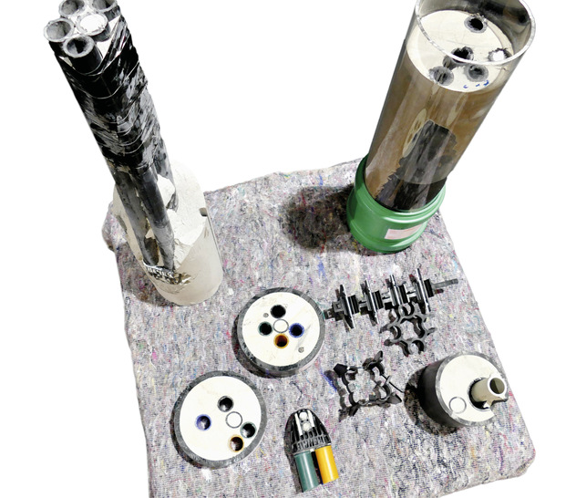 Aufgeschnittene Erdwärmesonde: Das Thema Qualitätssicherung am Bohrloch zieht sich wie ein roter Faden durch die Historie der oberflächennahen Geothermie (hier ein Foto von der Geotherm 2016).