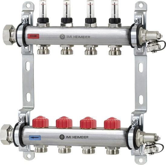 Die maximale Betriebstemperatur des Heizkreisverteilers Dynacon 150 liegt bei 70 °C, die minimale bei 2 °C. - © Bild: IMI Hydronic Engineering Die maximale Betriebstemperatur des Heizkreisverteilers Dynacon 150 liegt bei 70 °C, die minimale bei 2 °C.