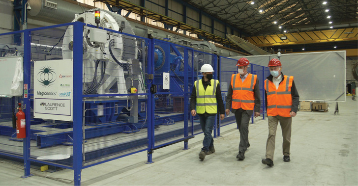 Pseudo Direct Drive heißt dieser getriebelose Antrieb im Teststand von Ore Catapult. Doch „PDD“ enthält einen Schaltgang und ist kein Direktantrieb.