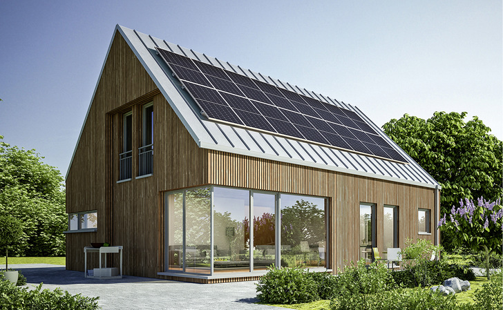 Die Halbzellenmodule NU-JC410 erzeugen Solarstrom mit einem Wirkungsgrad von 21 %.