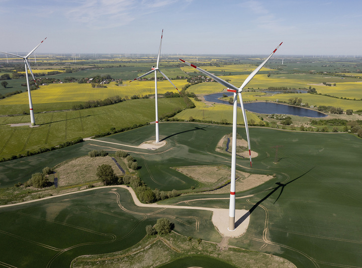 Größere Anlagen setzen sich durch: WPD-Windpark Bietikow (von 2021).