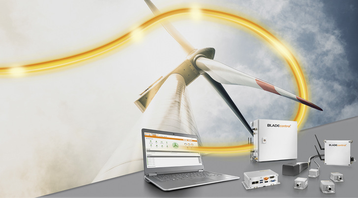 Weidmüller bietet mit BLADEcontrol umfassende Rotorblattüberwachung an.