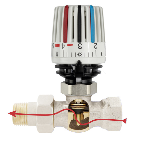 Bei Vario-DP handelt es sich um ein Thermostatventil mit automatischer Durchflussbegrenzung.