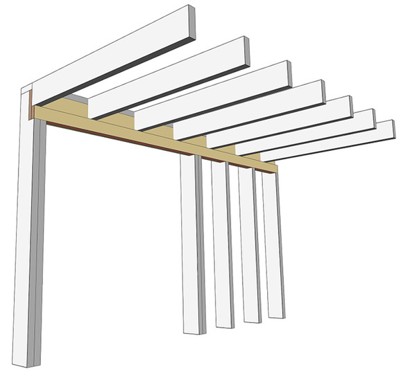 Bei raumhohen Fenstern bietet der geringe Unterschied zwischen Raumhöhe und Fensterhöhe nur wenig Platz für den Sturz. Hier setzt Holzhaus Fabrik auf den auch materialsparenden Kerto LVL. - © Bild: Metsä Bei raumhohen Fenstern bietet der geringe Unterschied zwischen Raumhöhe und Fensterhöhe nur wenig Platz für den Sturz. Hier setzt Holzhaus Fabrik auf den auch materialsparenden Kerto LVL.