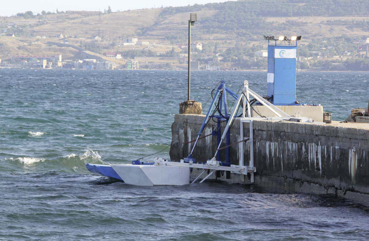 Das Wellenkraftwerk im Hafen von Jaffa