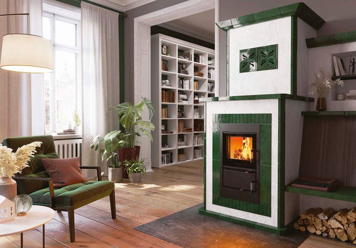 Alter Kaminofen mit neuem Einsatz