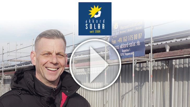 Akkord Solar plant auch größere Anlagen für die Landwirtschaft.