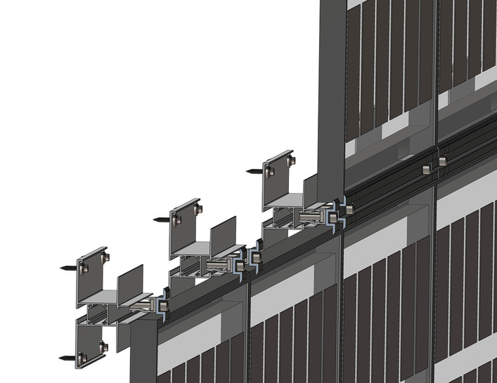 Durch die Kurzschienen des Uranos-Montagesystems wird laut Hersteller ein Kamineffekt erzeugt, warme Luft entweicht nach oben. Aufgrund der Hinterlüftung erhöht sich die Leistung der Module.