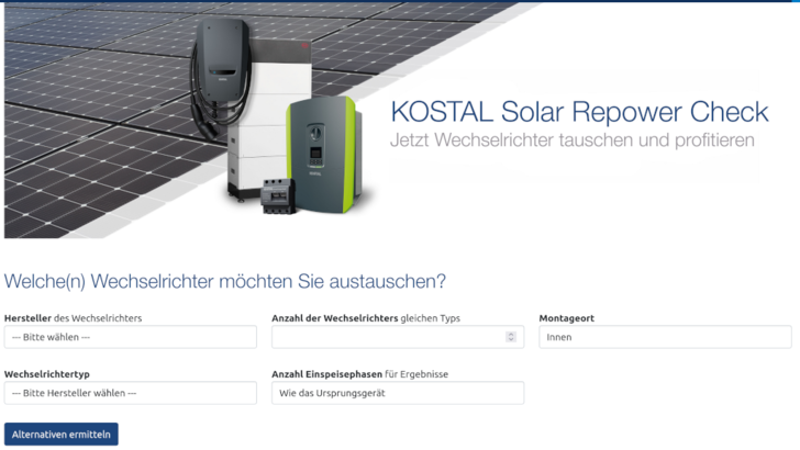 Das Angebot ist einfach und übersichtlich gehalten, um möglichst schnell eine Auswahl zu treffen.