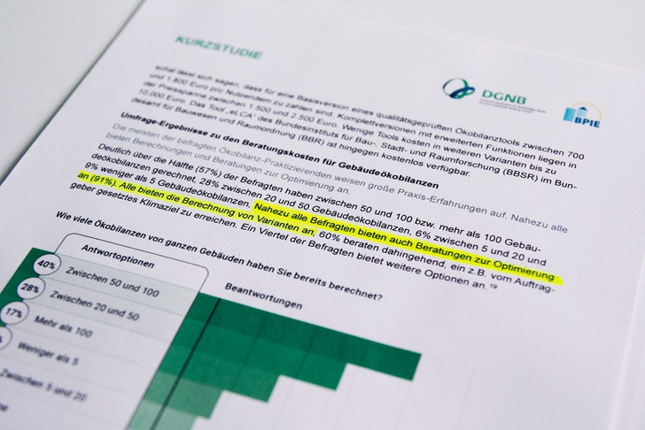 DGNB-Studie zeigt Kosten von Ökobilanzen.
