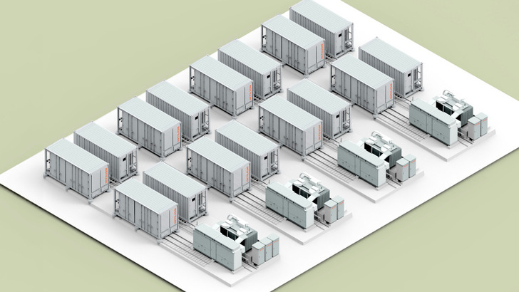 Durch den modularen Aufbau lassen sich die Speichersysteme auf die Anforderungen vor Ort anpassen.