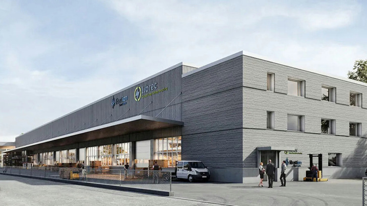 In diesem nagelneuen Gebäude in Biberist produziert Libattion Second-Use-Solarspeicher – auch mit upcycelten Batterien von Librec.