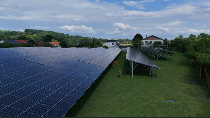 Agri-PV-Anlage im österreichischen Niedertrattnach.