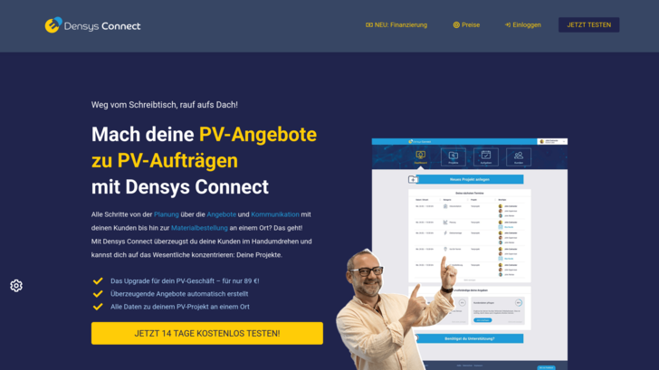 Das Angebot zur Finanzierung ist nun im Tool von Densys integriert.