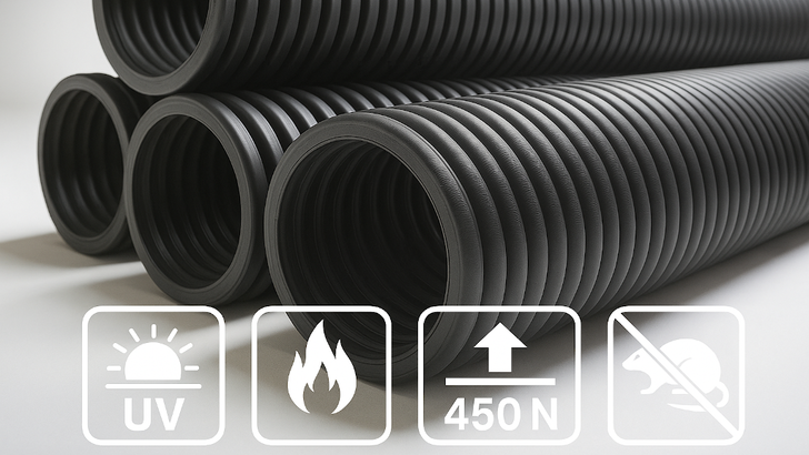 Schwarz bedeutet nicht automatisch, dass die Rohre UV-stabil sind.