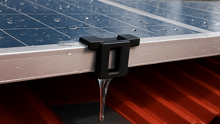 Drainage-Clips dienen als einfacher Schutz gegen stehendes Wasser.