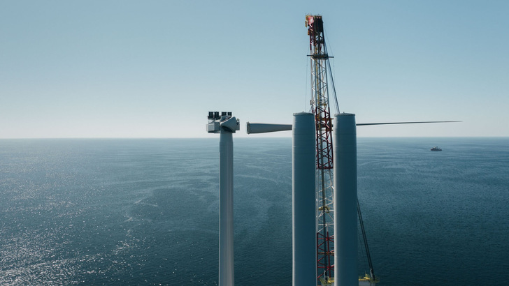 Erste V235-15.0 MW  für den Windpark Baltic Power in Polen, erste Offshore-Windturbine des Landes