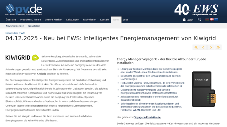 Die beiden Produkte sind ab sofort bei EWS erhältlich.