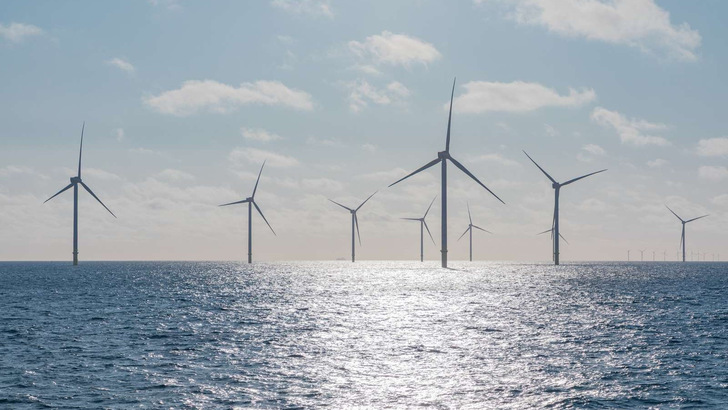 Offshore-Windpark Borkum Riffgrund 3 in der Nordsee